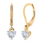 LUXURIANT DIAMANT - Lab Grown Diamant VS-EF SGL zertifiziert Ohrringe 925 Silber 750 Gelbgold Vermeil ca. 1,00 ct.