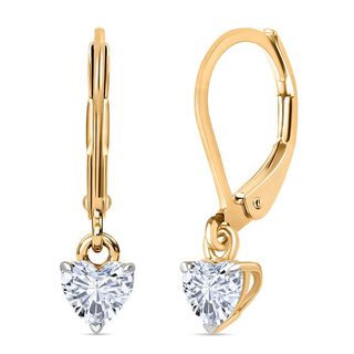 LUXURIANT DIAMANT - Lab Grown Diamant VS-EF SGL zertifiziert Ohrringe 925 Silber 750 Gelbgold Vermeil ca. 1,00 ct.