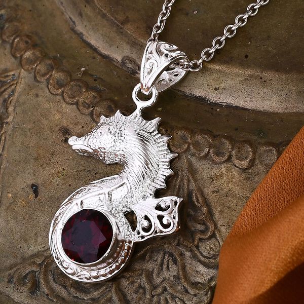 Royal Bali Kollektion - Roter Granat Anh&auml;nger - 3,96 ct. image number 1