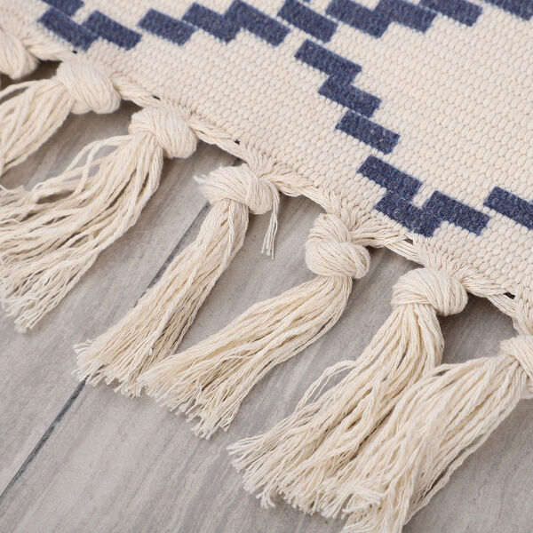 Tufting Teppich mit Quaste, Gr&ouml;&szlig;e: 57x90 cm, Blau image number 3