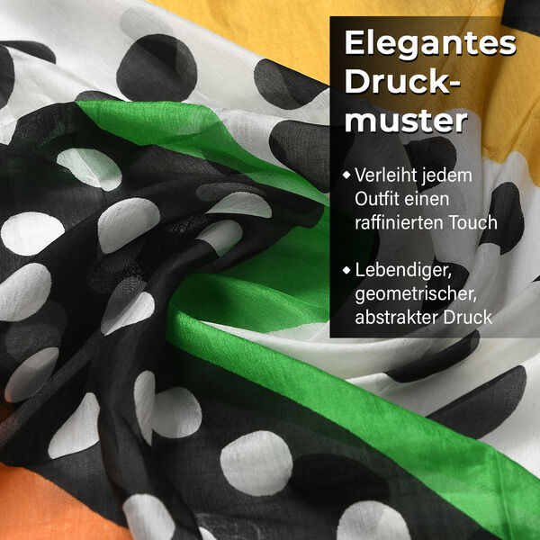 Geschmeidiger, luxuri&ouml;ser 100% Seidenschal, 100 x 100 cm, Schwarz image number 4