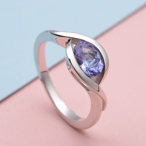 Tansanit Solitär Ring - 1,14 ct. image number 1