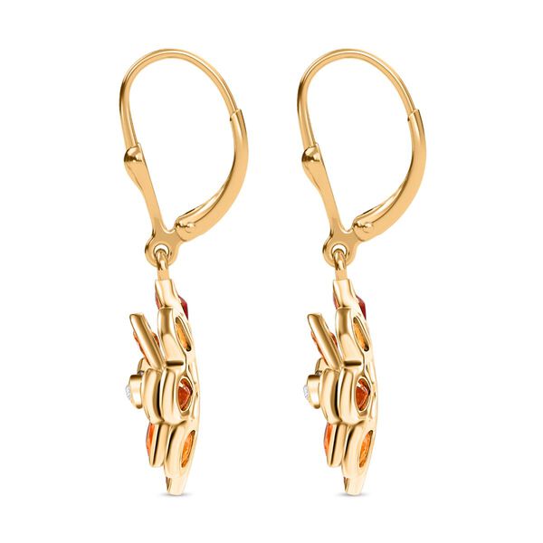 D'Joy AA Blauer Saphir, Mehrfarbig Saphir Ohrringe 925 Silber 750 Gelbgold Vermeil ca. 4,35 ct. image number 4