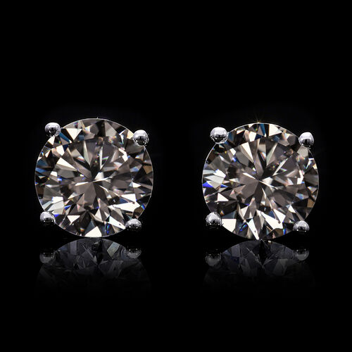 LUXURIANT DIAMOND- SGL zertifizierte VS-EF Labor Diamant Ohrstecker in 585 Weißgold - 2 ct. image number 10