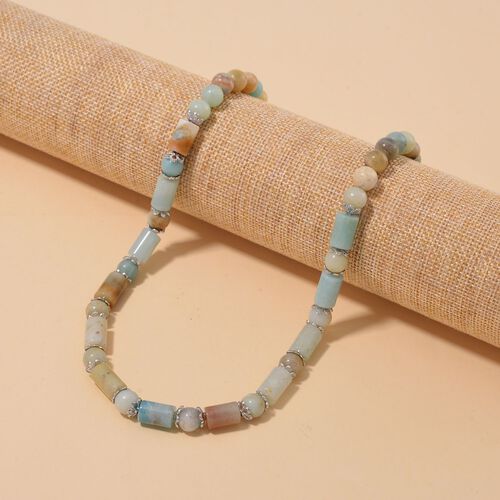 Mehrfarbige Amazonit-Halskette, 45 cm - 220 ct. image number 1