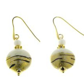 IL MURANO DI FRANCESCA- wei&szlig;e Muranoglas aus Italien DISC Ohrringe