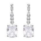 Weiße Zirkonia Ohrringe, Edelstahl ca. 18,47 ct