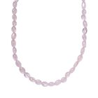 Rosenquarz Halskette ca. 45 cm Messing rhodiniert ca. 85,00 ct.