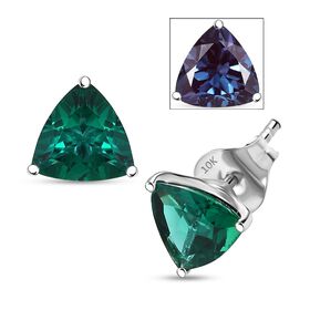 AAA Lab Created Smaragd Ohrringe 417 Gold ca. 3,30 ct.