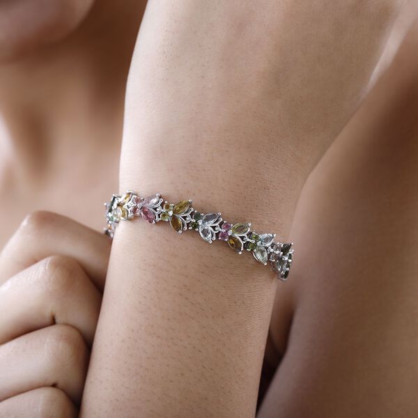 GP Italian Garden Kollektion- Mehrfach-Turmalin und Saphir Armband, 19cm - 8,71 ct. image number 2