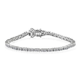 LUXURIANT DIAMOND- SGL zertifiziertes VS-EF Labor Diamant Armband in 585 Weißgold, 19 cm - 5 ct.