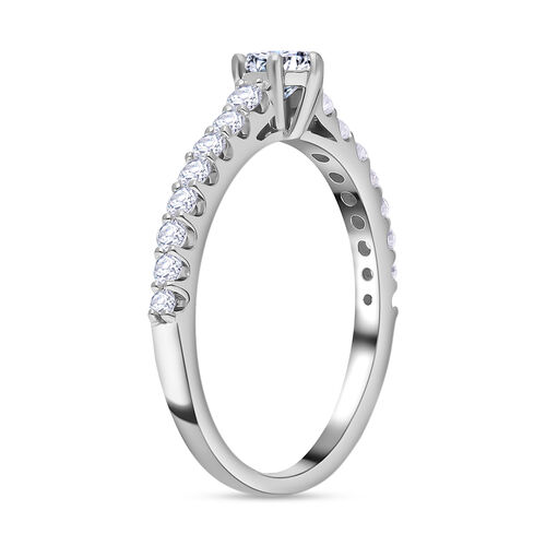 LUXORO IGI zertifizierter SI-GH Labor Diamant Ring in 585 Weißgold - 1 ct. image number 4