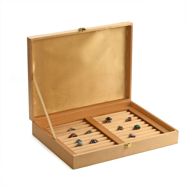 Schmuckbox bestickt mit Perlen und Pailletten, Gold image number 9