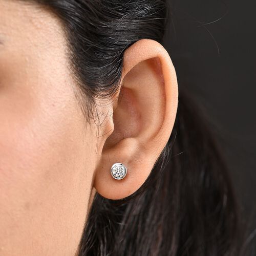 Lab Grown Diamant Ohrringe 925 Silber rhodiniert ca. 1,00 ct. image number 2