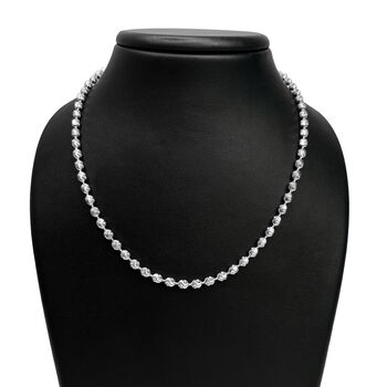 Kugel Armband und Halskette mit Diamantschliff-Muster