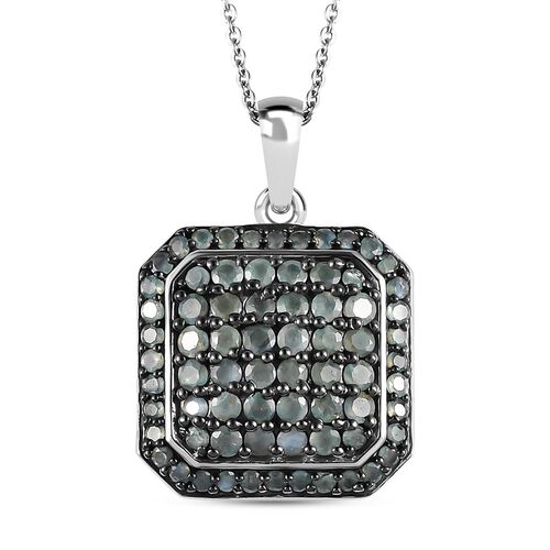 Alexandrit Anhänger mit Kette, 925 Silber platiniert, ca. 1.85 ct image number 0