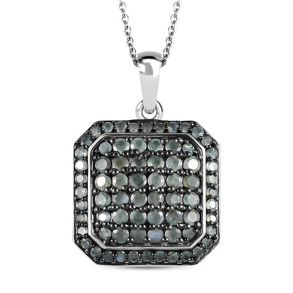 Alexandrit Anhänger mit Kette, 925 Silber platiniert, ca. 1.85 ct image number 0