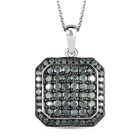 Alexandrit Anhänger mit Kette, 925 Silber platiniert, ca. 1.85 ct