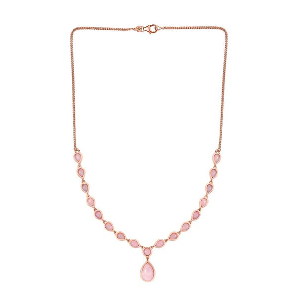 AA rosa Opal Halskette, 45cm - 9,80 ct. image number 4