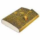 Echtlederbuch mit Leoparden Design und Holzstift image number 1