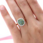 AAA Smaragd-Ring, 925 Silber vergoldet  ca. 1,05 ct image number 2