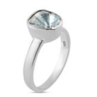 Handgearbeiteter Polki Blauer Diamant Fancy Solitär Ring 925 Silber Platin-Überzug image number 3