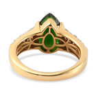 Natürlicher Chromdiopsid und Zirkon Ring 925 Silber vergoldet  ca. 2,58 ct image number 5