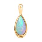 D'Joy AA Natürlicher, äthiopischer Welo Opal Anhänger 925 Silber 750 Gelb Vergoldet ca. 0.54 ct