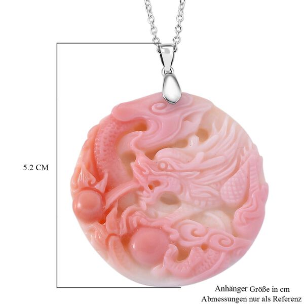 D'Joy Natürlicher Rosa Königsmuschel Perle Schmuckset ca. 50 cm 925 Silber rhodiniert ca. 90,00 ct. image number 6