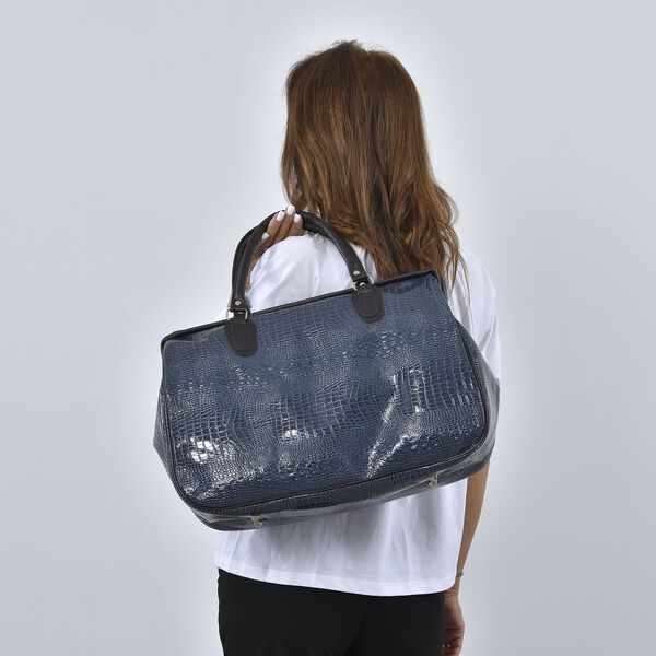 Passage Reisetasche aus naturfreundlichem Kunstleder, 45x20x32cm, Blau image number 3