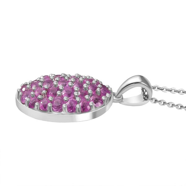 D'Joy Rosa Saphir Anh&auml;nger mit 45cm Kette -1,70 ct. image number 4