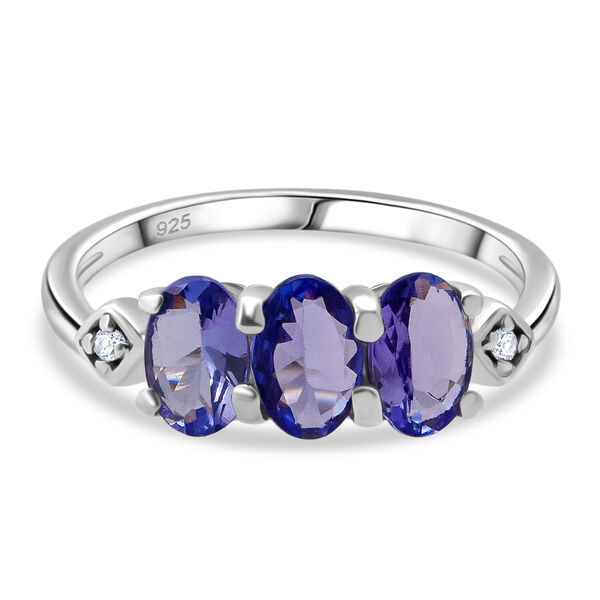 Tansanit und Labor Diamant Ring - 1,35 ct. image number 0