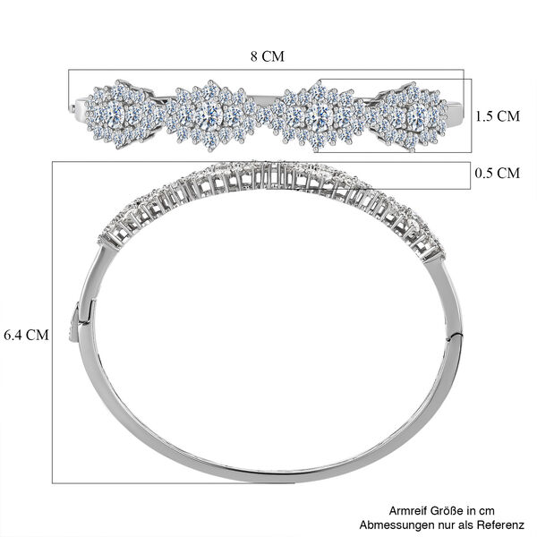 Moissanit Cluster Armreif, 19cm - 7,70 ct. image number 4