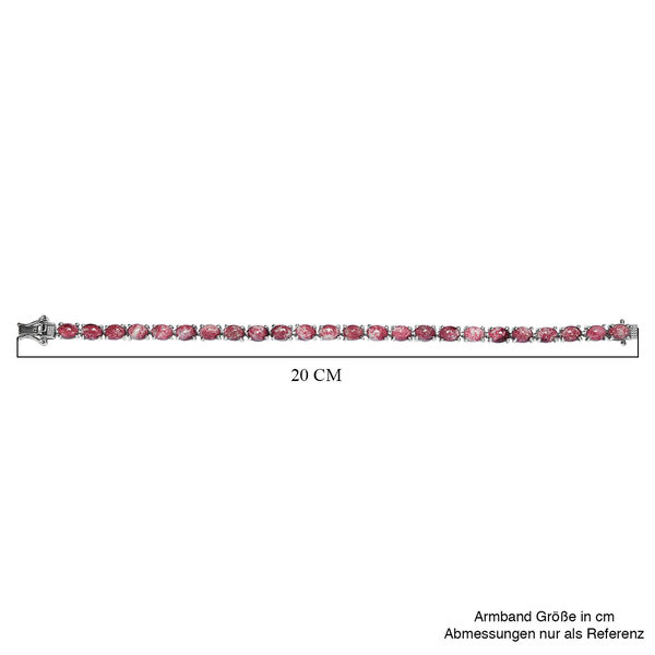 Norwegisches Thulit-Armband, ca. 19 cm, 925 Silber platiniert ca. 24.31 ct image number 5