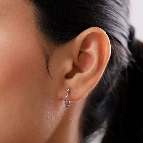 Creolen 925 Silber platiniert image number 2