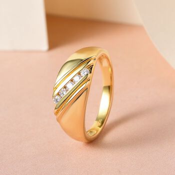 88 Facetten Moissanit Ring, ca. 0,15 ct