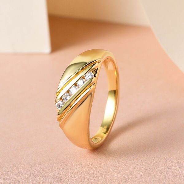 88 Facetten Moissanit Ring, ca. 0,15 ct image number 2