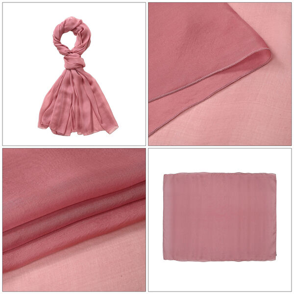 LA MAREY – Chiffon Schal aus Maulbeerseide, hellrosa image number 5