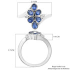 Kyanit und Zirkon Bypass Ring 925 Silber rhodiniert  ca. 1,15 ct image number 6