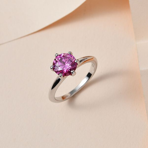Rosa Moissanit Ring - 1,47 ct. image number 2