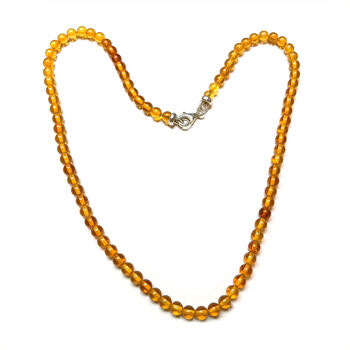 Nat&uuml;rliche Baltische Bernstein Halskette, ca. 40.5 cm, 925 Silber