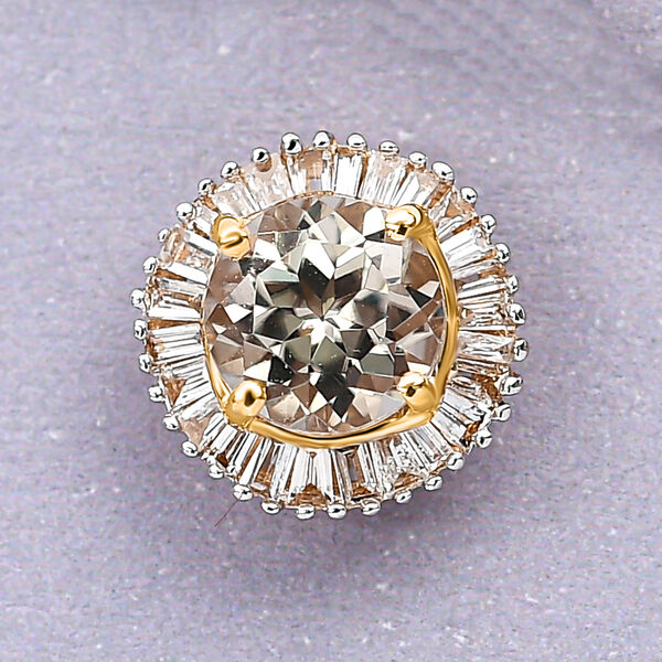 ILIANA AAA Turkizit und Diamant Halo-Anh&auml;nger in 750 Gold image number 3