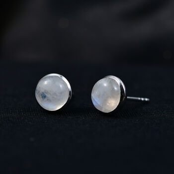 D'Joy AA Meetiyagoda Regenbogen Mondstein Ohrringe 925 Silber platiniert ca. 3.51 ct