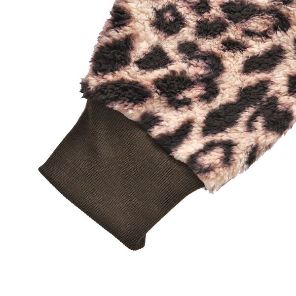 Hoodie mit Kapuze im Leopardenmuster, Braun image number 4