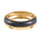 Emaillierter Armreif, Elegantes Design, 19 cm, ca. 64g, schwarz