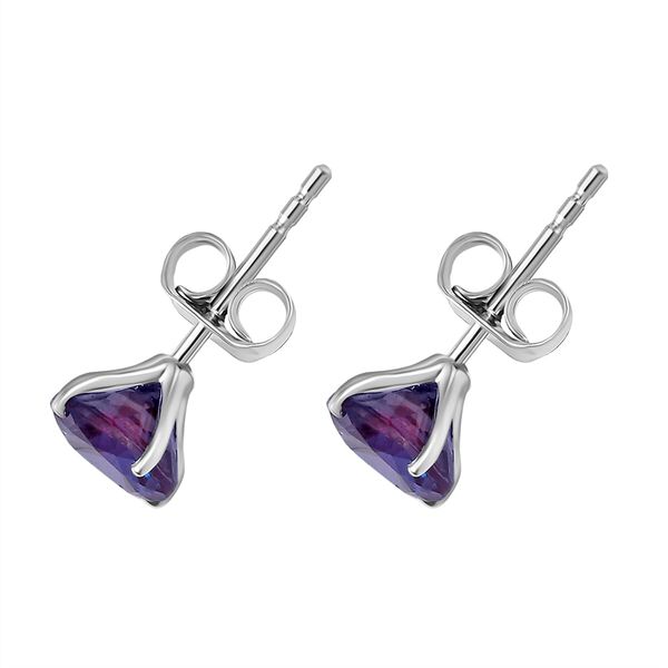 LUXURIANT - AAA Lab Created Farbwechsel-Saphir Ohrringe 417 Gold ca. 3.12 ct image number 3