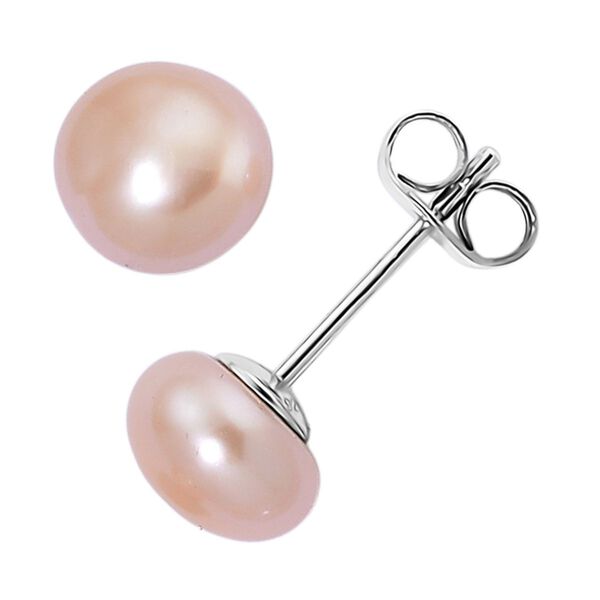 D'Joy AA Pfirsich-Süßwasser Perle (6-7 mm) Schmuckset 925 Silber rhodiniert image number 8