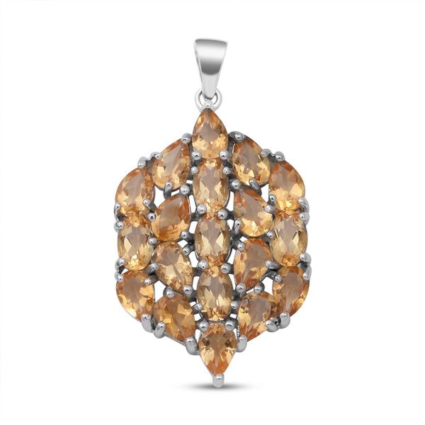 Citrin-Anh&auml;nger, 925 Silber platiniert ca. 6.53 ct