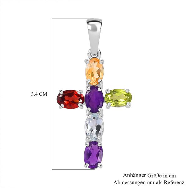 Mehrfarbig Anhänger 925 Silber ca. 2.88 ct image number 5