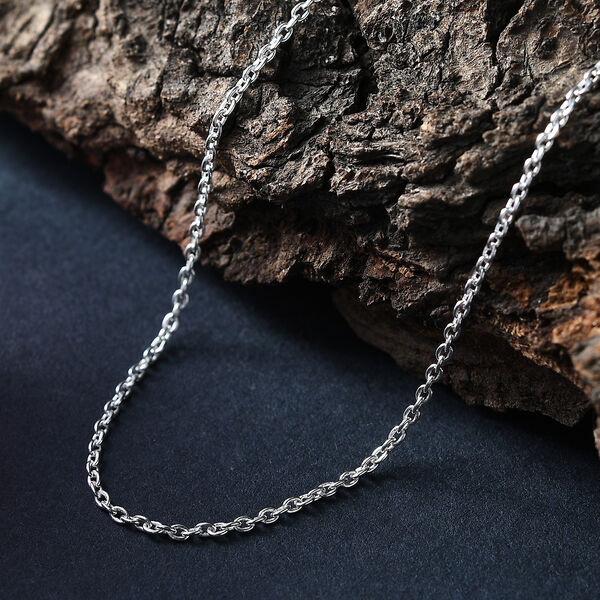 Kabelkette mit verstellbarer Kugel in 925 Silber, 50cm image number 1